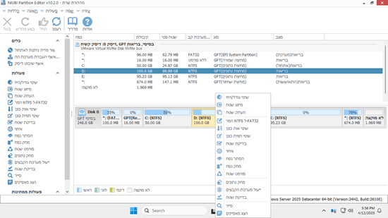 מנהל מחיצות שרת