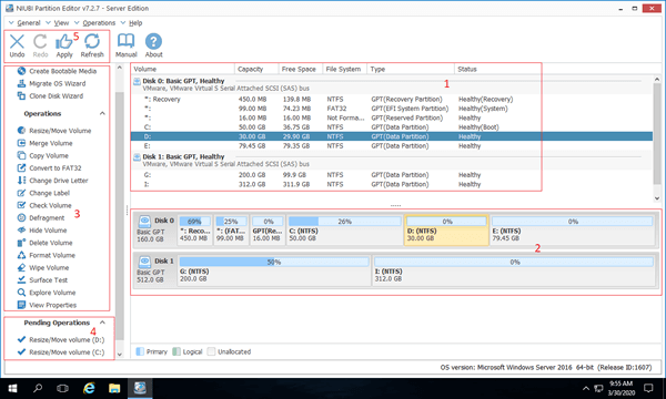 Partition manager Server 2016
