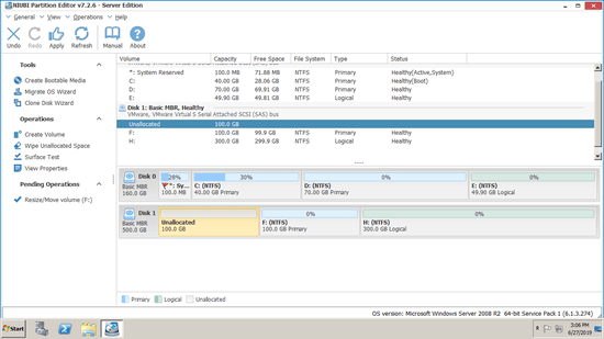 Make Unallocated space